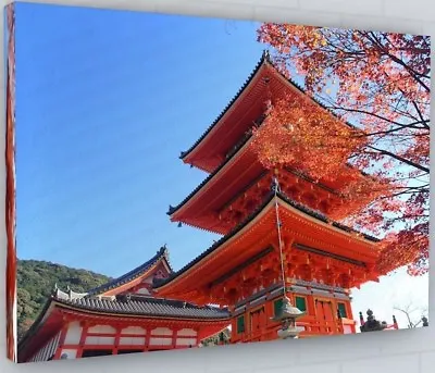 £76.68 • Buy Stunning Japanese Temple Zen Canvas Picture Print Wall Art 