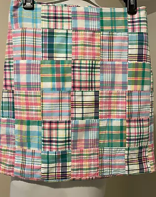 TALBOTS Womens Madras Plaid Patchwork Skirt - Sz 2P 2 Petite • $17.46