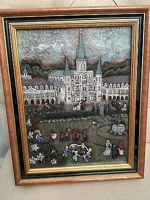 1997New Orleans Hand Painted Woodgraph View From Above Magnolia Tree Signed Dore • $99