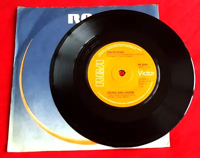 DAVID BOWIE - SOUND AND VISION - UK 1977 1st ISSUE 7  SINGLE - EX/VG • £4.99
