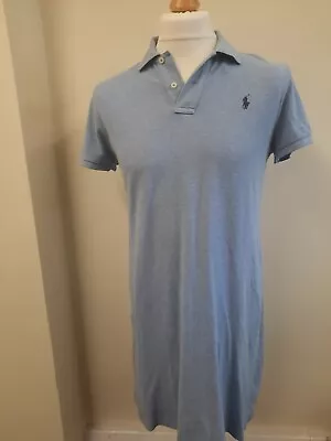 Polo Ralph Lauren Womens Mesh Mini Dress Light Blue Size Large (B150B16) • £24.99