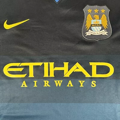 Rare Original Manchester City 2014/2015 Away Football Shirt Excellent Men’s XL • £44.99