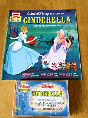 £7.50 • Buy 1988 Disney Cinderella  Read Along Collection Book And Audio Tape
