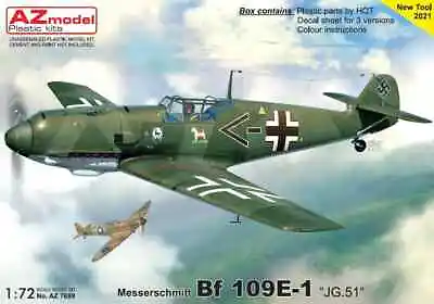 1/72 WW2 Fighter : Messerschmitt Bf-109E-1  JG51  [Germany] #7699 : AZ MODELS • $16.05