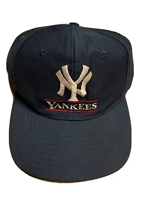 Vintage 90s New York Yankees Spell Out  MLB  Snapback Clark Sports Ware Hat Cap • $29.99