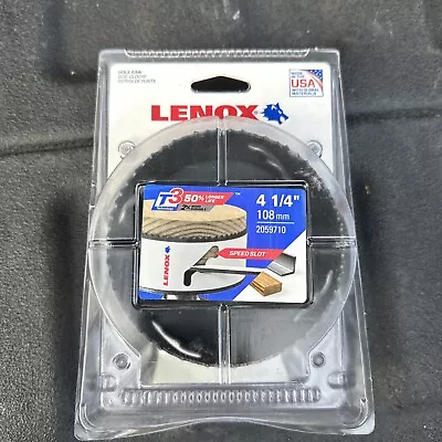 Lenox 4-1/4  Bi-Metal Speed Slot Hole Saw 2059710 T3™ Technology Made In USA • $23.99