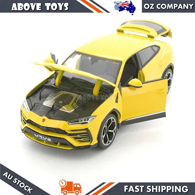 Licensed Diecast Car 2018 Lamborghini Urus SUV - Metallic Yellow Scale 1:18 Toy • $80.43