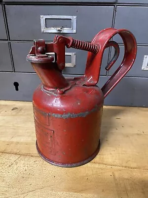 Vintage Geo W Diener 1 Quart Protection Safety Gas Oil  Can • $59.99