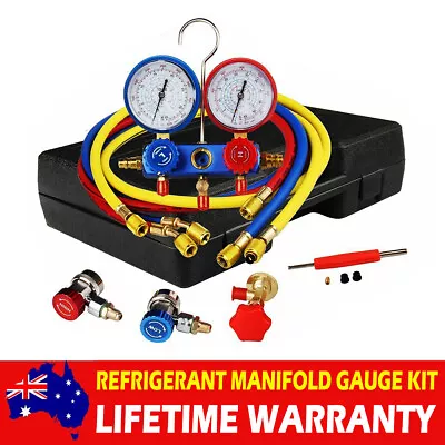 R134A R410a R22 HVAC A/C AC Refrigeration Kits Auto AC Manifold Vacuum Gauge NSW • $76