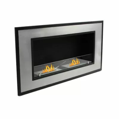 WOLFIRE® 47  Wall Mount Ethanol Fireplace Heater W/Ventless 2Burner Insert&Tempe • $595