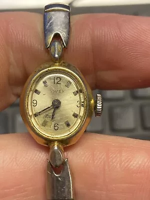 Vintage Timex Ladies Gold Tone Wind Up Watch Vintage Timex Watch • $12