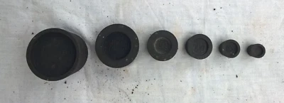 £5 • Buy Vintage Set Of 6  Metric Cast Iron Circular Weights For Old Fashioned Scales