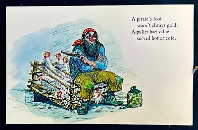 DISNEYLAND Postcard PIRATES OF THE CARIBBEAN Sketches MARC DAVIS Pirates Loot • $12