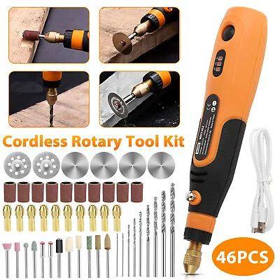 Electric Cordless Grinder Rotary Tool Kit Battery Power 3Speeds W/ 6 Accessories • $22.48