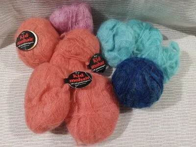 Vintage Kid Mohair 100% Wool Lot Of 7 Variety Color • $23.49