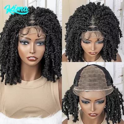 Short Synthetic Braided Wigs With Baby Hair Lace Front Curly Wigs For Women • $68.11