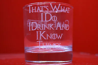 £12 • Buy Laser Engraved Tumbler Game Of Thrones I Drink And I Know Things Tyrion Quote