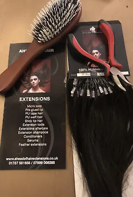 Hair Extension Kit- Remy Micro Loop Hair /Fitting Pliers /brush /Instructions • £43.99