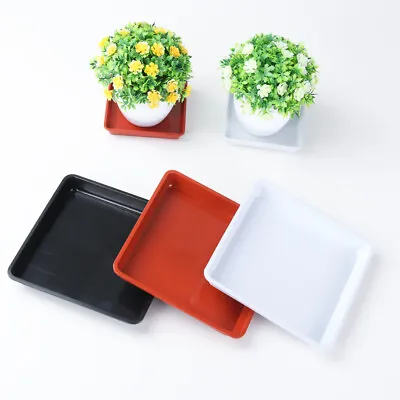 £6.57 • Buy Plastic Indoor Tray Saucers Plant Saucer Drip Trays Square Heavy Duty Pots  Tray