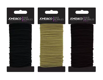 50x Pack Snag Free Thin Elastic Hair Bands Bobbles School Ponios Black Blonde • £2.59