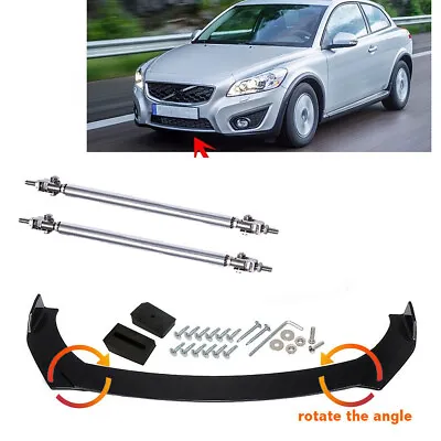 Add-on Universal Fit For 2011-2013 Volvo C30 Black Front Bumper Lip Splitter Kit • $39.99