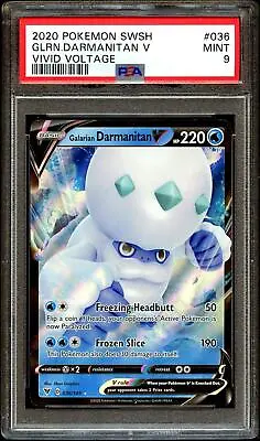 $14.99 • Buy PSA 9 MINT Galarian Darmanitan V 036/185 HOLO RARE Vivid Voltage Pokemon Card