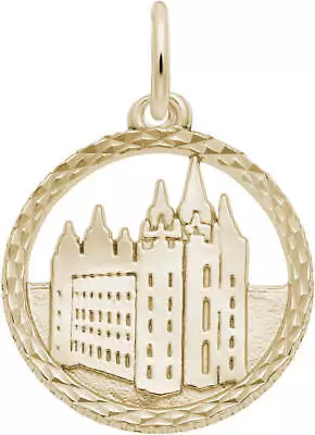 Gold-Plated Sterling Silver Mormon Temple Faceted Charm By Rembrandt • $35