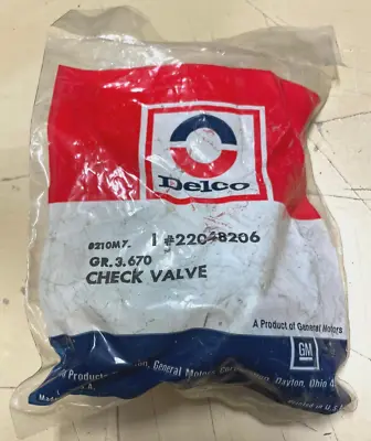 NOS Delco 22048206 Check Valve • $44.95