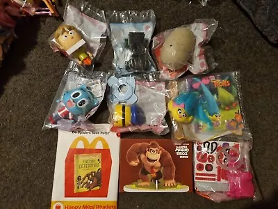 New McDonald's Happy Meal Toys Misc Lot X9 Trolls Jurassic Park Minions Scoob • $28