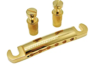 Tailpiece Stop Bar For Epiphone Les Paul Import Guitar Metric Studs Gold • $12.95