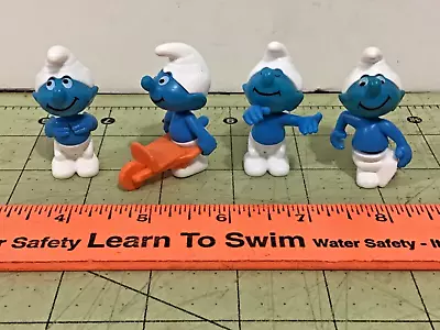 Vintage Kinder Surprise Smurf Figures Lot Of 4 FREE Shipping • $14.95