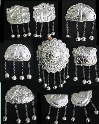 Tribal Exotic Chinese Handmade Miao Silver Costume Jewellery DIY Ornament 1piece • $17