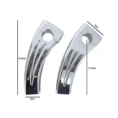 Motorcycle Handlebar Risers Pair 5 Inch For 7/8 Inch Bars Chrome • £27.99