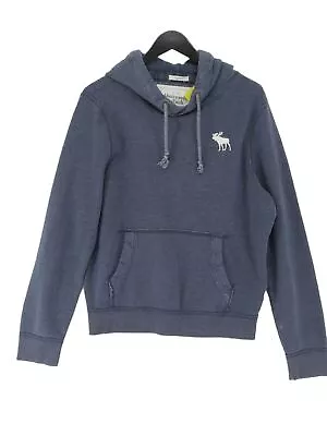 Abercrombie & Fitch Women's Hoodie XL Blue Cotton With Polyester Pullover • £14