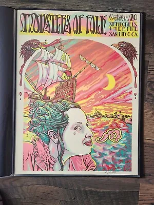 Monsters Of Folk Concert Poster 2008 San Diego Conor Oberst Jim James NM/MT • $12