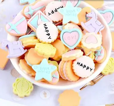 £2.99 • Buy Mix Fake Faux Food Iced Cakes Cookies Biscuits Cabochon For Cards, CB20