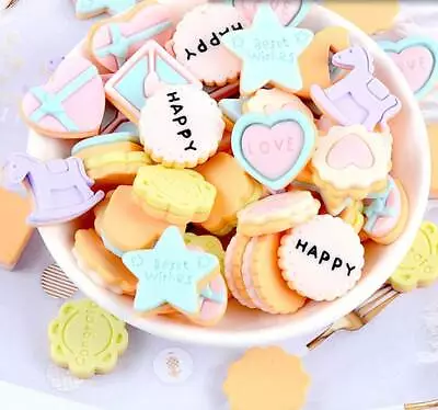 £2.99 • Buy Mix Fake Faux Food Iced Cakes Cookies Biscuits Cabochon For Cards, CB20