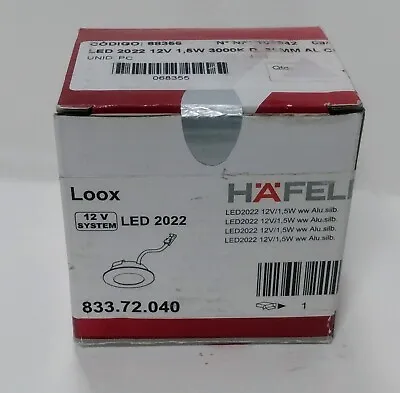 Hafele 833.72.040 LED  12V 1.5W Silver Spotlight Warm White Loox • $38