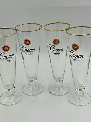 Set Of 4 Crown Lager Glasses - 916 • $30