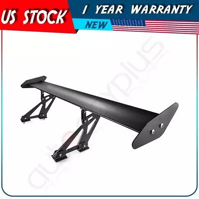 Universal 53  Aluminum Black Adjustable GT-Style Rear Car Trunk Spoiler Wing US • $61.89