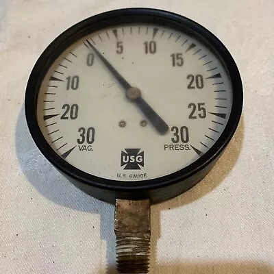 Vintage Us Gauge Pressure Gauge -30-30 3.5” • $18