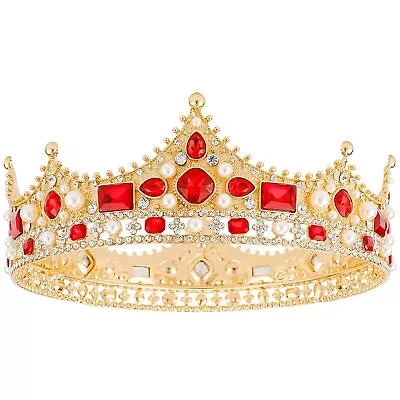 Baroque Round Tiaras Vintage Queen Crown Bridal Wedding Tiaras Baroque Decor ... • $18.20