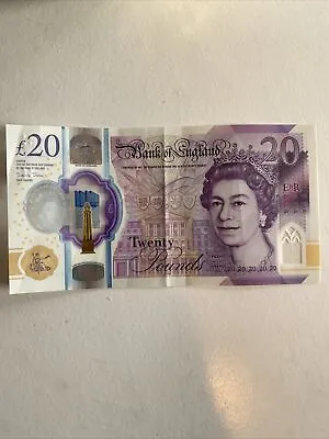 England 20 Pounds 2018 Polymer Banknote Misprint Error  • £1000