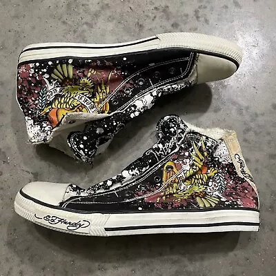 Ed Hardy Christian Audigier High Top Sneaker Side Lace Mens Sz 12 Y2K • $24.99