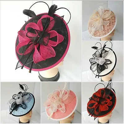 £15.99 • Buy Pillbox Feather Headband Clip Hat Fascinator Wedding Ladies Day Race Royal Ascot