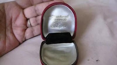 Antique/ Older Vintage Ring Holder BoxRed Velvet 2 1/4  • $15