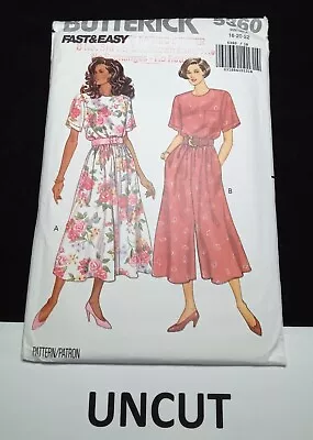 BUTTERICK Vintage Pattern 5360 Womens Size 18-20-22 Short Sleeve Dress Coulettes • $7.64