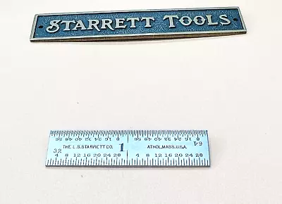 STARRETT No. 604R-2  2 Inch Long Tempered Steel Rule With Inch Graduation. USA • $22.50