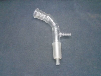 $38.99 • Buy KONTES Glass 24/40 Bent Distillation Adapter W/ Vacuum Take Off, 10mm Hose Chip