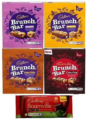 Cadbury 4 Pack Of Brunch Bar Bundle With Bournville Mint Crisp Chocolate • £11.99